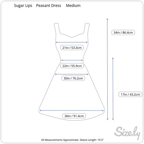 Sugar Lips Women’s Bell Sleeve Embroidered Peasant Dress - Picture 14 of 15